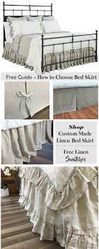 Custom made bed skirts any length, your fabric or mine, box pleated or gathered, send me your fabric,dust ruffles, shams, window treatments. Luxury Linen Bed Skirts Custom Made To Fit Free Linen Swatches 80 Linen Fabric Choices Heirloom Craft Linen Bed Skirt Bedskirt Linen Bedding Natural