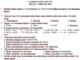 Download Contoh Soal Pts Ipa Kelas 7 Semester 2 K13 Tahun 2020 Info Pendidikan
