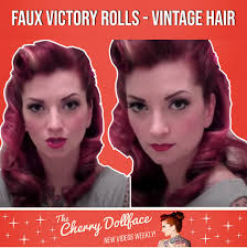 Vintage Faux Victory Rolls Hair Tutorial!