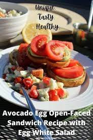 Avocado Egg Open Faced Sandwich Recipe With Egg White Salad A Family Lifestyle Food Blog Recipe Egg Recipes Recipes Sandwich Recipes