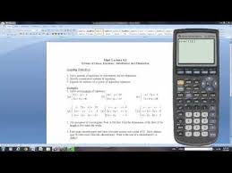 Solving Systems Of Linear Equations With The Ti 83 Plus Graphing Calculator Linear Equations Equations Graphing Calculator