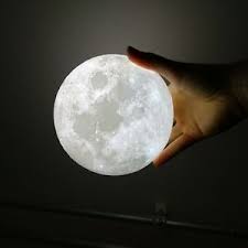 Rechargeable Night Light 3d Sky Moon Lamp Color Change Touch Switch Home Bedroom Ebay