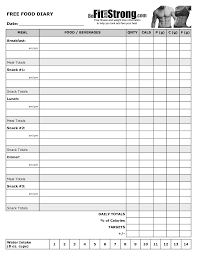 free printable food diary template food journal