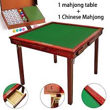 35 Mahjong Game Portable Folding Wooden Square Large Table A Complete Set 144 Numbered X Large Tile Mahjong For Poker D Mahjong Table Large Table Table Games
