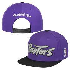 Mitchell Ness Toronto Raptors Xl Logo Two Tone Snapback Hat Purple Black Purple And Black Snapback Hats Toronto Raptors