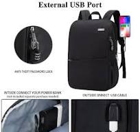 Amazon.com: Mochila de almacenamiento profundo para computadora portátil  con puerto de carga USB [resistente al agua], mochila para computadora para  ...