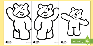 Here are images to print and color of characters well known by children, coming from the world of video games. Bbc Children In Need Colouring Pages Pudsey Bear Templates