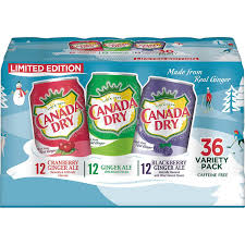 Canada Dry Winter Variety Pack 12 Fl Oz 36 Pk Sam S Club Blackberry Ginger Ale Cranberry Ginger Ale Ginger Ale