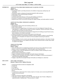 Associate Teacher Resume Samples | Velvet Jobs