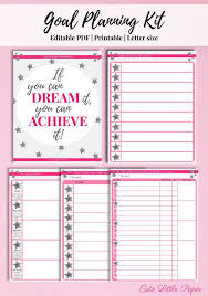 Goal Setting Sheets Printable Template Editable Pdf Etsy Goal Setting Sheet Smart Goals Template Goals Worksheet