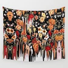 Rosegal winter home deocration wall decor tapestry ideas. Free Falling Melting Floral Pattern Wall Tapestry Illustration Nature Duvet Cover Pattern Tapestry Wall Patterns