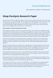 Related research essays introduction the era of information and technology brought many possibilities for the development and growth of children but it also created many challenges for parents as they are unable to cope with children's addiction to video games. Sleep Paralysis Research Paper Essay Example