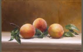 Frances Galante Nature Morte Fruits Et Legumes Peche