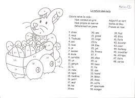 Grammaire Coloriage Code Sur La Nature Des Mots Titicole La Nature Des Mots Coloriage Code Coloriage