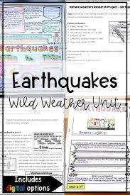 Earthquake Wild Weather Natural Disaster Inform And Engage Students In This Environmental Phen Natural Disasters Middle School Upper Elementary Resources