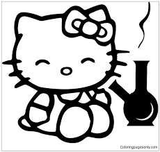 Showing 12 colouring pages related to weed smoking. Hello Kitty Smoking Bong Coloring Pages Cartoons Coloring Pages Coloring Pages For Kids And Adults