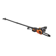 Black And Decker 20v Pole Saw Tool Only Worx 10 In 8 Amp Electric Pole Saw Wg309 The Home Depot Pole Saw Electricity Pole