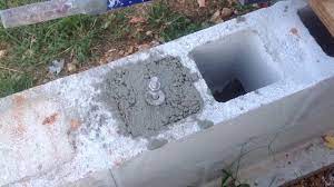 If the wall is ungrouted you're only going to the block's face thickness. Diy Installing Anchor Bolts In A Concrete Block Foundation Youtube