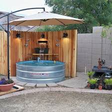How To Make Your Own Stock Tank Pool This Summer Hintergarten Terassenideen Swimming Pool
