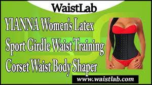 Yianna Womens Underbust Latex Sport Girdle Waist Trainer Corset