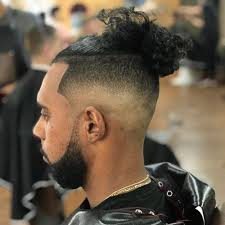 Man Bun With A Beard Fade Man Bun Hairstyles Beard Fade Hair To Go
