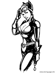 Free and printable, ready to use. Pretty Catwoman From Batman Comic Coloring Pages Printable