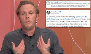 Laurence fox angered some twitter followers yesterday, as he claimed instagram had 'broken' after social media users shared only black squares on their feed in solitary with the black lives matter. Actors Union Equity Brands Laurence Fox A Disgrace Then Deletes Tweets Daily Mail Online