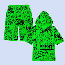 Billie X Freak City Green Set 1 Billie Eilish Merch Cute Lazy Outfits Billie Eilish Birthday
