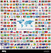 This represents perhaps the most complete picture of the most common names in the united states. All National Flags Of The World With Names In High Quality Stock Vector Image Art Alamy