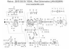 Ambassadeur revo rvo3 beast l 24 00 (807.3k). Daiwa 2015 Ss Sv 103hl Left Handed Bait Casting Fishing Reel Schematics And Parts Eastackle