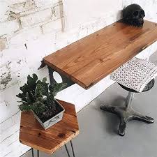 Amazon Com Industrial Rustic Wall Mounted Table Dining Table Desk Pine Wood Wall Mounted Bar Tables 40 X14 Wall Mounted Table Floating Desk Wall Table