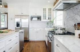 The 1x3 carrara white marble herringbone mosaic tiles can be used for a kitchen backsplash, bathroom flooring, shower surround, countertop, dining room, entryway, corridor, balcony, spa, pool, fountain, etc. Honed Carrera Marble Backsplash Transitional Kitchen