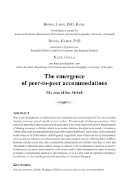 Il y en a 90 disponibles sur indeed.com, le plus grand site d'emploi mondial. Pdf The Emergence Of Peer To Peer Accommodations The Case Of The Airbnb