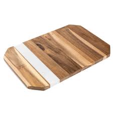 Thyme Table 12 X 18 Marble And Acacia Wood Cutting Board Walmart Com Walmart Com
