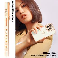 Newseego Funda Compatible con iPhone 14 Pro MAX (6.7”), Bonito Diseño de  Corazón Amor Niñas Mujeres Silicona Prueba Golpes Protección Cámara Funda  de Lujo Galvanizada para iPhone 14 Pro MAX-Blanco : Amazon.es: Electrónica