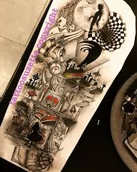 Tim Burton Armel Tattoo Design Tim Burton Armel Tattoo Design Armel Burton Design Sleev In 2020 Disney Sleeve Tattoos Tim Burton Tattoo Tattoo Sleeve Designs