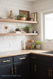 Kitchen Renovation With Dark Cabinets And Open Shelving Bigger Than The Three Of Us Kitchen Renovation Diy Kitchen Renovation Kitchen Remodel