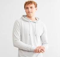 XX-Large White Light Grey Textured Knit Hoodie