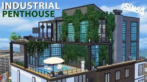 Industrial Penthouse No Cc Stop Motion Apartment Build The Sims 4 In 2021 Sims 4 Penthouse Sims Building Sims 4 House Plans