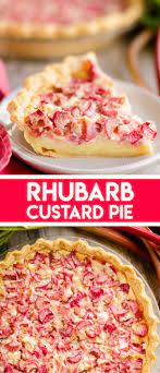 Rhubarb Custard Pie Is A Decadent Dessert Recipe Perfect For A Sweet Summer Treat A Flaky Pie Cru Rhubarb And Custard Favorite Pie Recipes Dessert Pie Recipes