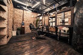 Enjoy your time and let the best come out in you! Loft Interior Barbershop Beautyshop Style Haircuts Wood Floor Boat Brick White Red Industri Barber Shop Decor Barber Shop Interior Modern Barber Shop