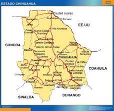 Mapa Estado Chihuahua Mapas Para Mexico Usa Y Canada De Pared Murales