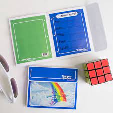 Taking a closer look at an awesome bedroom! Trapper Keeper 80s Party Invitation Chica And Jo