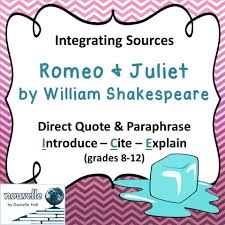 Help Students Learn To Integrate Sources Using The Method Of Introduce Cite And Explain Ice Th Romeo And Juliet Teacher Lesson Plans Teaching Organization