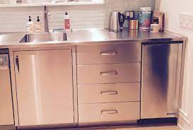 The cabinet is marked ampco. Residential Cabinets Stainless Fabricators Installation Inc