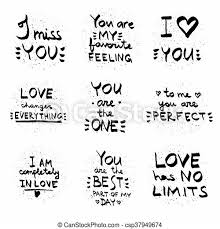 Love Quotes Black On White Vector Text Written On Painted Background Illustration Canstock