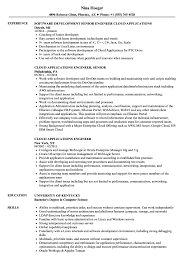 cloud applications engineer resume