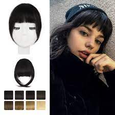 Abh amazingbeauty hair real remy thick yaki hair clip in hair extensions for african american relaxed hair 7 pieces 120 gram per set, 18 inch. Buy Clip In Bangs Barsdar 100 Human Hair Bangs Extensions French Bangs Neat Bangs With Temples Clip On Fringe Bangs Real Hair For Women Natural Color Washable Dyeable French Natural Black Online In Turkey B08gk897ww