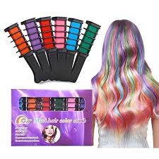 Splat 1 wash temporary hair dye is easy and fun to use. Hair Chalk Comb Set Of 6 Pcs Temporary Hair Color Dye For Girls And Boys Dress Up Party Cosplay Festivals Salon Art Diy Hair Style Highlighting Easy Dye And Wash Out Buy