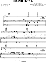 Download Digital Sheet Music Of 3 Doors Down For Piano Vocal And Guitar Free printable and easy chords ver. free scores com